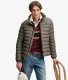 Fuji Estate Gewatteerde Jas Slanke Pasvorm Brown