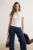 TRENDYOLMİLLA Dames Ecru Effen Kort Getailleerd Blouses