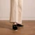 Manfield suède loafers zwart