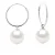 Creolen Gekweekte Parels Zoetwater Ronde 10-11mm White Gold White