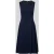 Lauren Ralph Lauren Knie-lange jurk van viscosemix met riem Model ‘CHARLEY’