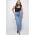 Fox Factor DIXI Ruby Blue high waist straight leg jeans light blue denim