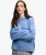 Geborstelde Gebreide Trui Oversized Pasvorm Blue