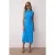 TRENDYOLMİLLA Dames Blauw Effen Midi Mouwloos Casual Recht Jurken