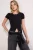 TRENDYOLMİLLA Dames Zwart Effen Kort Getailleerd Blouses