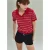 Mango gestreepte polo – rood