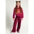LOOXS little rechtvallende sweater met tekst – donkerrood