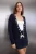 TRENDYOLMİLLA Dames Donkerblauw Effen Lang Regular fit Vesten