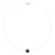 Cable Ketting Genuine gekweekte parel Freshwater Round Black and Yellow Gold 10-11mm