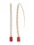Lauren Ralph Lauren Oorbellen  goud / rood / transparant