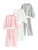 Next Nachtkledij  lichtgrijs / pink / wit