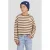 Me & My Monkey oversized gestreepte longsleeve – donkerbruin/ecru