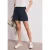 Mid Waist shorts van neteldoek