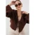 Viscose Blend V-Hals Lange Mouw Kimono met Binding Detail