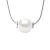 Zoetwater parelsnoer 10-11mm Ronde Zwart Wit Serpentine 925