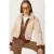 Faux leren gedetailleerde pluche jas