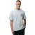 Genti lichtblauw t-shirt met ronde hals wijde fit