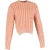 Chloe Chunky Knit Trui in Koraal Virgin Wool