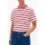 Tommy Hilfiger Essential Regular Fit Stripe T-shirt Ecru/medium Red Stripe