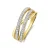Lucardi Ring ‘Funkelndes Basic’  goud / transparant