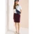 Knielange rok met streepdetail