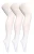 3 paar dames gekleurde ondoorzichtige 80 denier panty’s – Wit