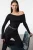 TRENDYOLMİLLA Dames Zwart Effen Lang Getailleerd Blouses