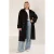 Trendyol Curve Dames Zwart Effen Oversized Grote maten Trenchcoats