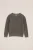 WE Fashion – Jongens gebreide trui met structuur en embroidery – Regular fit – Grijsgroen – Katoen –