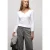 Street One Dames Basic shirt met knoopdetail in Wit