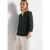 Street One Dames Shirt van jersey met gespleten hals in Groen