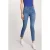 Morgan cropped high waist skinny jeans blue