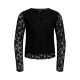 KIDS ONLY GIRL semi-transparante longsleeve – zwart