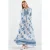 Geprinte V-hals Maxi-jurk