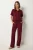 Polokraag Blouse & Midden Taille Wijde Pantalon Twee-Delig Set