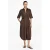 comma blousejurk donkerbruin