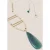 White Stuff Teardrop Stone Necklace Green Multi