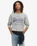 Superdry Mannen Klassieke top met Print en Lange Mouwen Grijs