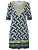 Ana Alcazar Jurk ‘Zilma’  blauw / geel / zwart / wit