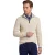 New Zealand trui beige half zip effen