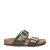 Birkenstock Sydney Cushion Buckle slippers met slangenprint bruin