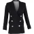 Alessandra Rich double-breasted blazer met kristallen knopen in zwarte wol