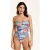 Shiwi Ladies Zia Swimsuit Holiday Banner Blue Holiday Banner