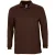 SOLS Heren-Winter II Poloshirt met lange mouwen van Piqué katoen (Chocolade)