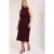 Trendyol Curve Dames Bordeaux Effen Midi Mouwloos Avond / Dagelijks Recht Grote maten Jurk