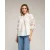 Blouse met lantaarnmouwen, geborduurde bloemen en een ajourdetail