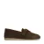 Manfield suède loafers donkerbruin