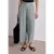 Street One Dames Wide Legs broek met riem en leoprint in Groen