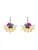 Luxenter Oorbellen ‘Salma’  blauw / goud / bessen