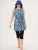 MARINA Tankini ‘Tankini Semi Suit 3-Teilig Blau gemustert mit schwarzer Hose “Marina” M2444’  blauw